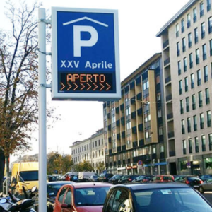 Ausgeleuchtete LED Parkanzeige